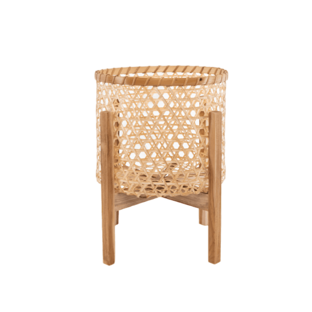 Woven bamboo basket