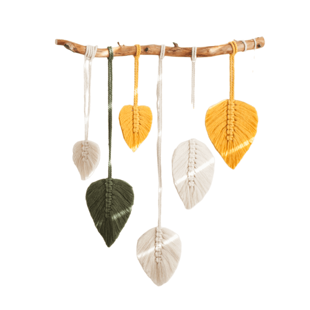 Decorative wool plant leaves