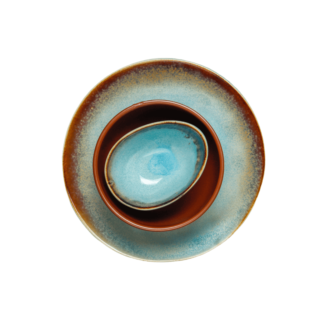 Jade green enamel plate